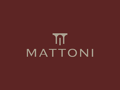 Mattoni Logo Design arc architecture brand branding classic graphic design identity logo m m letter rome