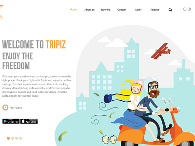 Tripiz Travel  landing page