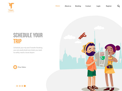 Tripiz Travel landing page ui web landing page