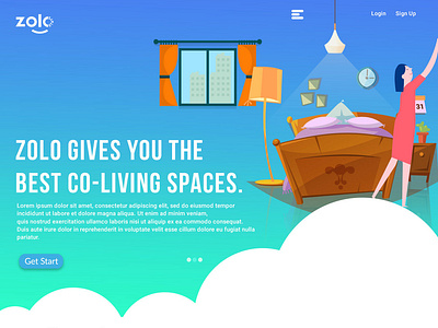 zolo Landing page branding ui design web landing page