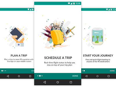 Tripiz Travel  App On boarding screen