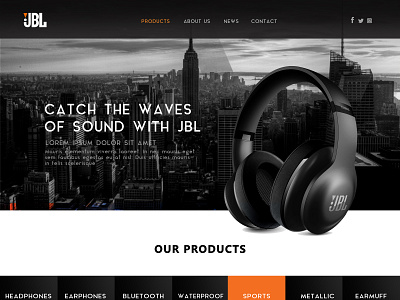 JBL HEADPHONE LANDING PAGE