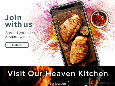 Heaven Kitchen Landing Page branding ui design web landing page