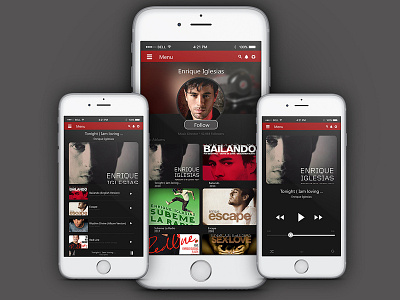 Cox Music App design ui design