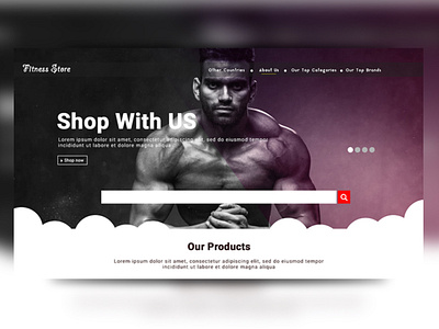 Fitness Store Web landing page