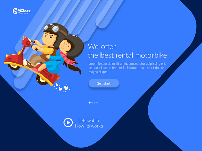 Rent A Bike Now - Online Cycling Rentals ui design web landing page