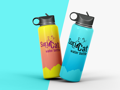 Product Design - Water Bottle Suri the Cat branding design graphic design illustration logo typography