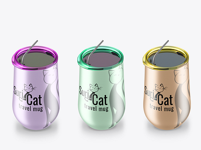 Product Design - Travel Mug  Suri the Cat