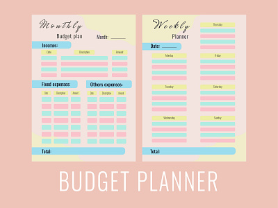 Financial planner design banner branding budget planner design illustration logo planner vector