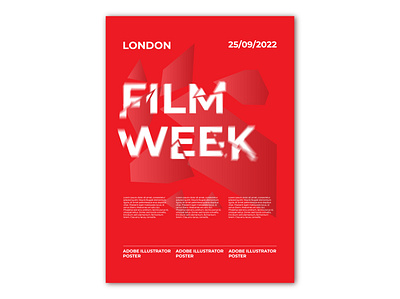 Poster for film week in Adobe Illustrator adobe illustrator banner branding design graphic design illustration typography vector