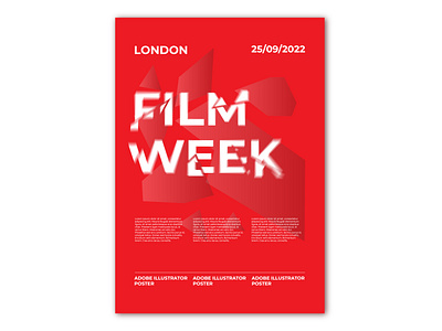 Poster for film week in Adobe Illustrator