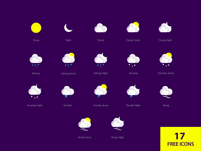 17 Free Weather Icons icon icons icons design weather icons