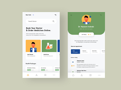 Doctor Booking App Exploration booking doctor app medical app mobile app design ui ui design ui warm colors