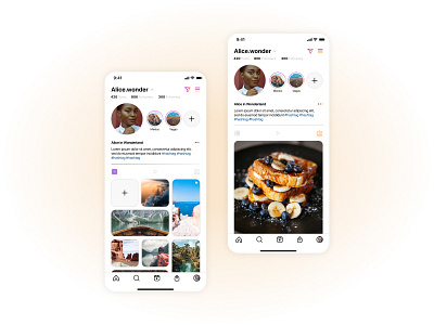 Instagram profile redesign / #dailyUI 006 app dailyui dailyuichallenge design graphic design instagram page profil redesign ui