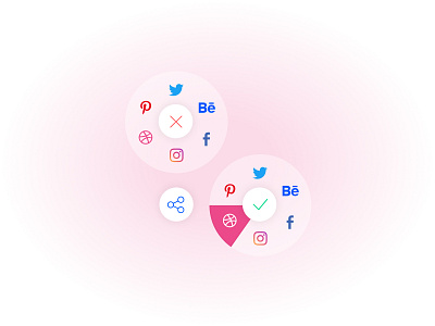 Social Share Button / @dailyUI 010