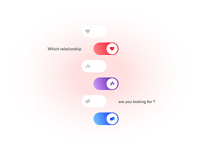 On/Off Switch / #dailyUI 015 app crafty crush dailyui dailyuichallenge date datingapp design friendship love onoff switch ui