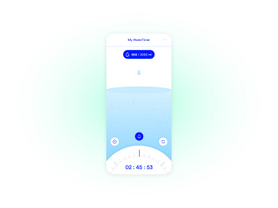 Countdown Timer / #dailyUI 014 app blue clear countdown dailyui dailyuichallenge design drink hydrate timer ui water