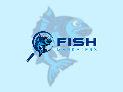 Fish Marketers 3d animation branding business logo design graphic design illustration logo logo design logo designer motion graphics ui vector