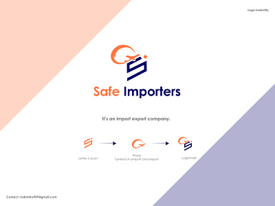 Safe Importers Logo branding business logo corporate logo export company logo graphic design i logo import export company logo import export logo logo logo design logo designer modern logo s logo si logo vector