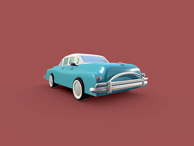 Classic Vintage Car - Low Poly 3D Model
