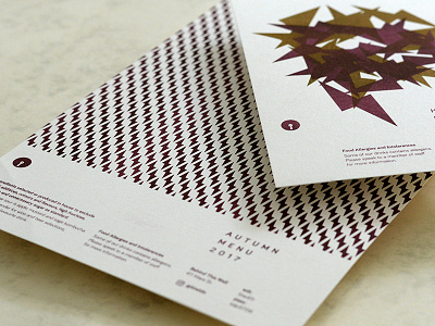 Autumn Menu for Behind This Wall London graphicdesign print risograph