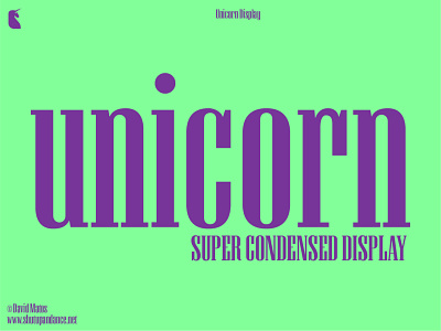 Unicorn — Display Font font type typedesign typeface typography