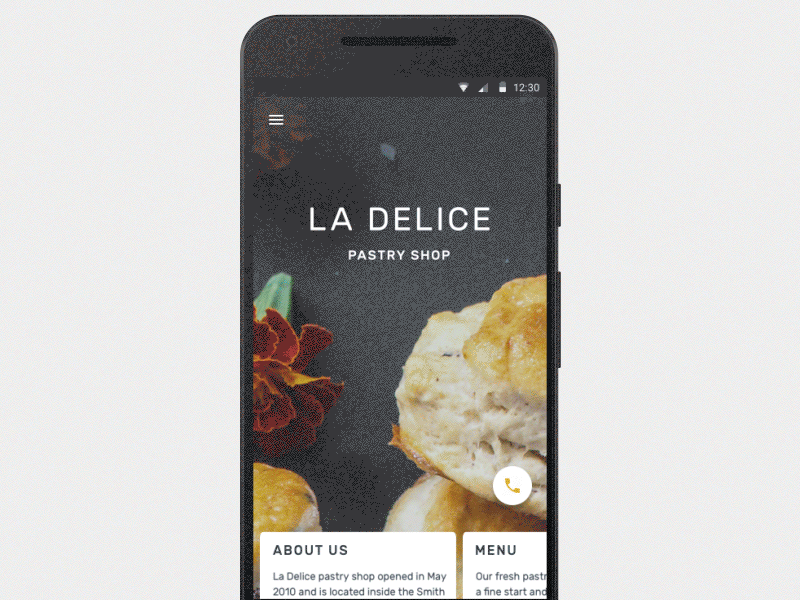 Restaurant app for Android