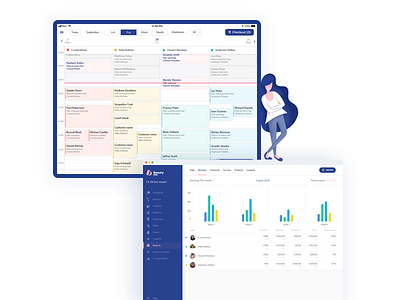 Beauty Salon Managment app analytics beauty salon employees hair ipad management products schedule web