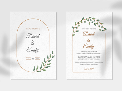 Wedding invitation adobe illustrator design graphic design illustration rustic vector watercolor wedding wedding invitation