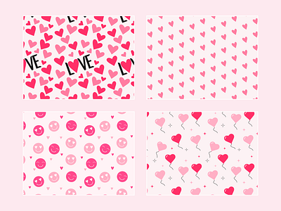 Valentine's day patterns adobe illustrator design graphic design illustration pattern valentine valentines day vector