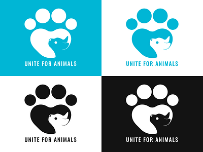 Logo "Unite for animals" adobe illustrator branding graphic design illustration logo vector