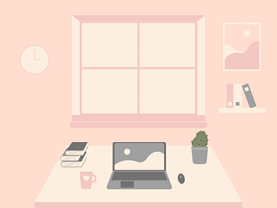 Work space adobe illustrator graphic design illustration laptop room design vector work space