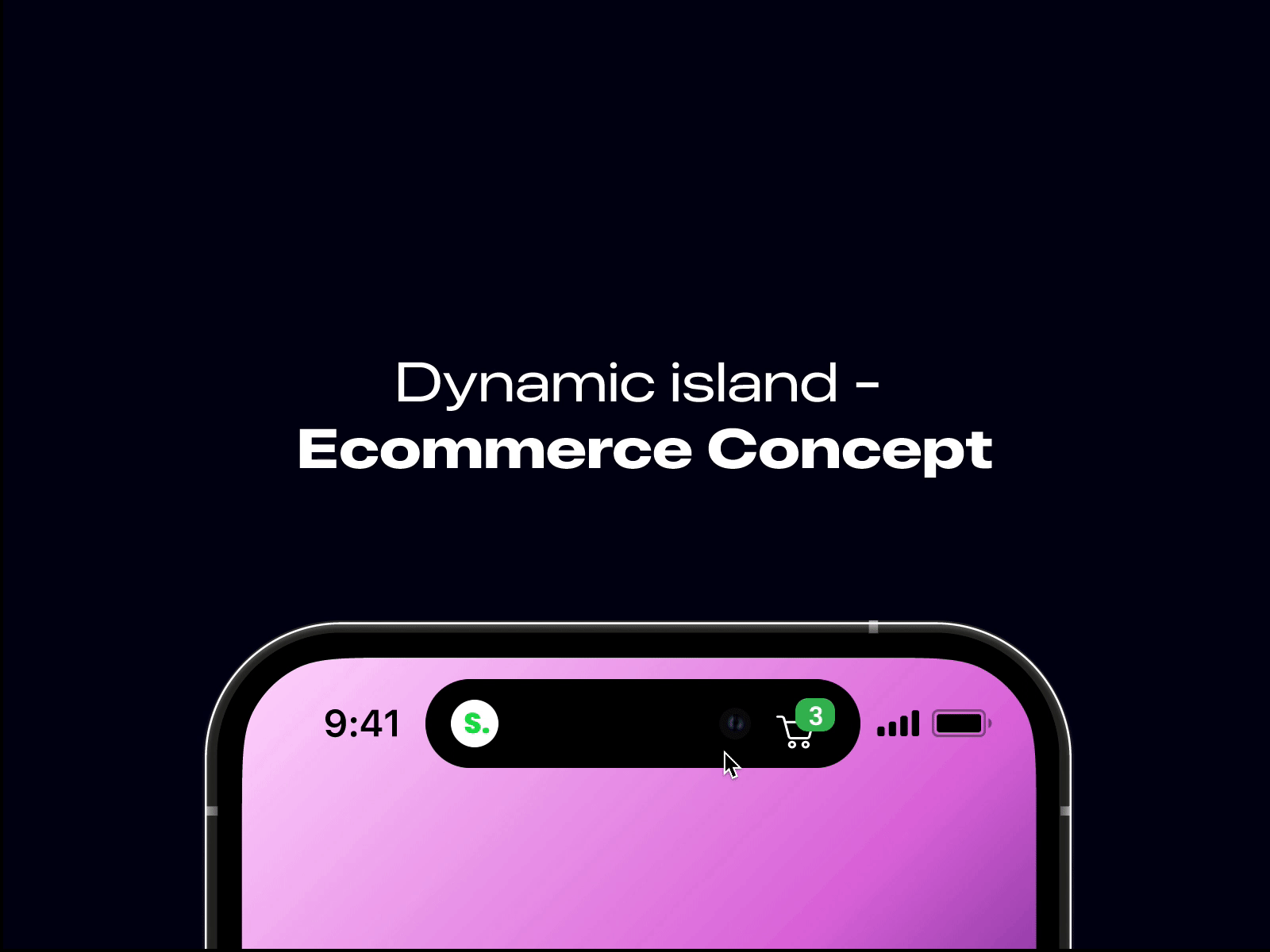 Iphone 14  Dynamic Island - eCommerce Concept