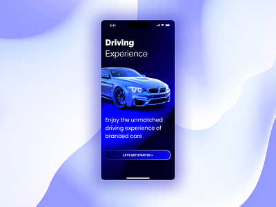 Car Rental - Dark Theme app intro concept design illustration mobile ui