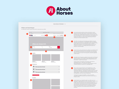 About Horses Wireframes