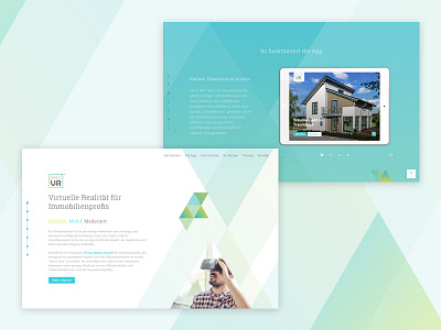 Dreevr Landingpage fullscreen geometry landing page parallax pattern ui virtual reality