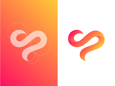 A heart for gradients gradient grid heart logo personal branding