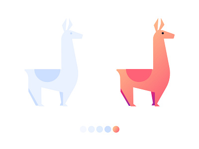 WIP Llama Party Illustration style testing alpaca colorscheme gradients illustration llama wip