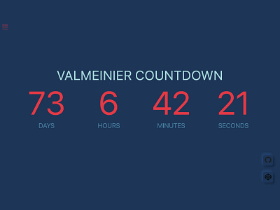 Valmeinier Countdown animation design graphic design