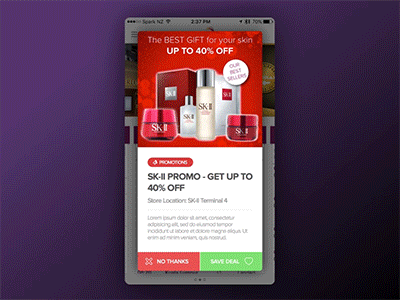 UX Promotion Modal Interaction Prototype