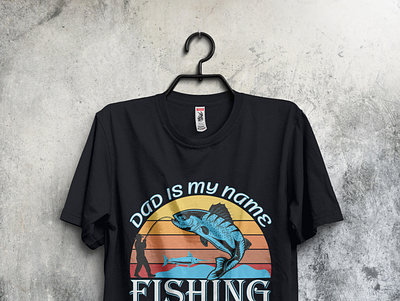 Fishing T shirt Design blue t shirt dad t shirt design fish fish vector fisherman fishing fishing t shirt graphic design illustration t shirt design vector