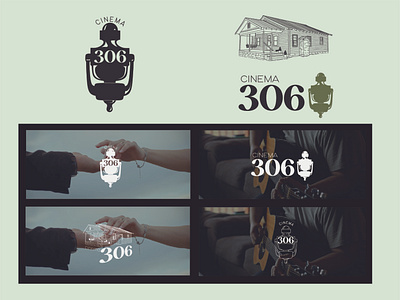 Cinema 306 Brand Identity brand design graphic design illustration logo vector