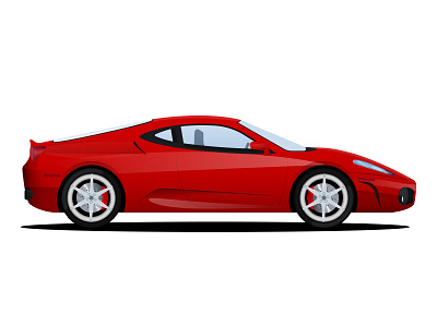 Red sports car. Vector illustration. car graphic design illustration vector illustration