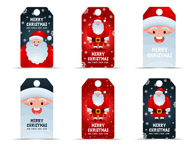 Set of Christmas tags