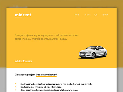 Midrent landing page rwd webdesign