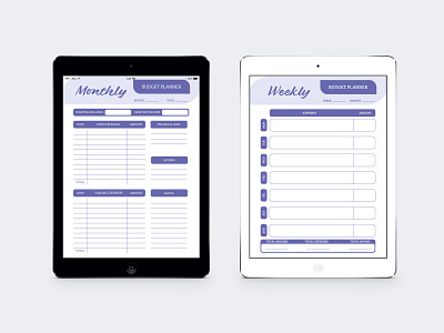 Monthly and weekly budget planners background blue budget design graphic design illustration month planner vector week