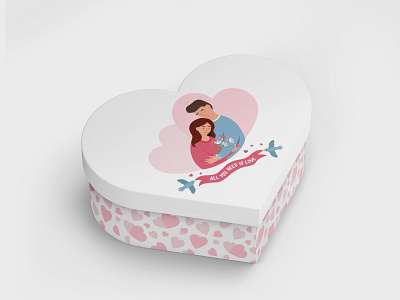 Gift box design for St Valentine's Day