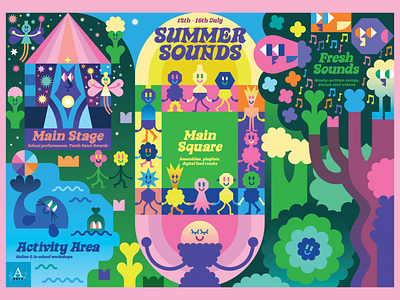 ‘Summer Sounds’— Ark education charity branding characterdesign childrensillustration design graphic design illustration vector