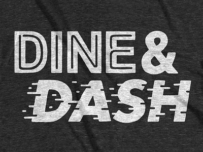 Dine & Dash graphic design illustration lettering typography