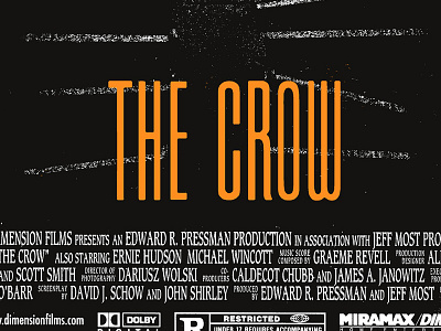 The Crow graphic design illustration posters